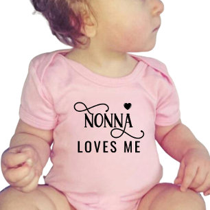 Body Para Bebê Vovó Nonna Bonita Me Ama