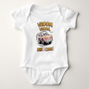 Body Para Bebê Vroom Vroom Baby Outfit - Carro Race De Cartoon Bo
