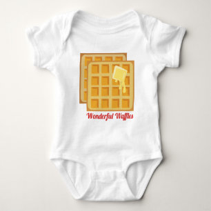 Body Para Bebê Waffles maravilhosos