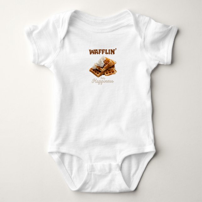 Body Para Bebê Wafflin' para a felicidade (Frente)