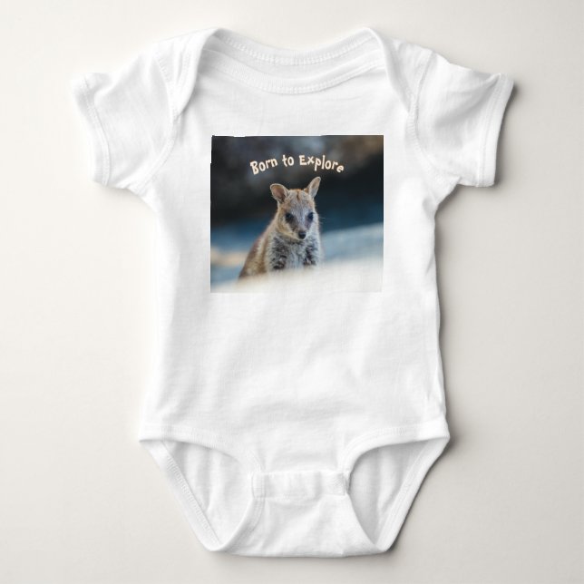 Body Para Bebê Wallaby-de-rocha (Frente)