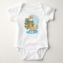 Body Para Bebê Watercolor Baby Giraffe, Safari