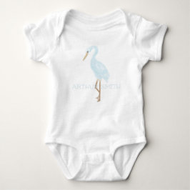 Body Para Bebê Watercolor Blue Crane
