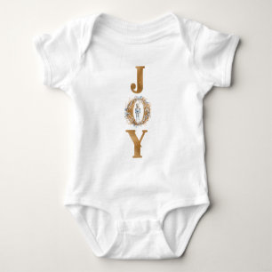 Body Para Bebê Watercolor Christmas Joy Nutcracker