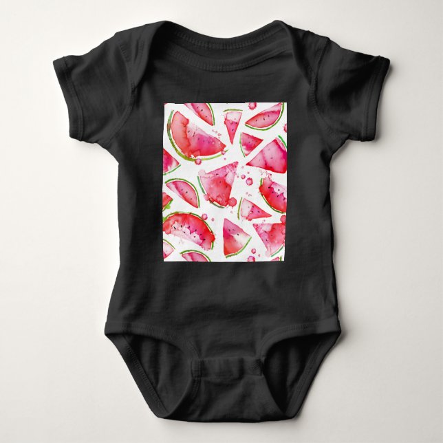 Body Para Bebê Watercolor Melancia 1 (Frente)