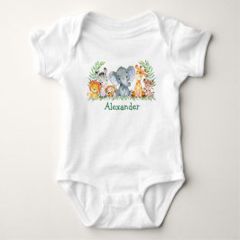 Body Para Bebê Watercolor Safari Selgle Baby