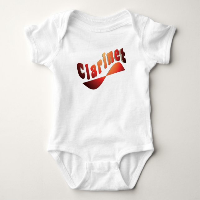 Body Para Bebê Wavy Clarinet (Frente)