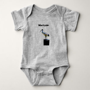 Body Para Bebê Waylon Nome Com Frango de Lixo, Bodysuit de Bebê