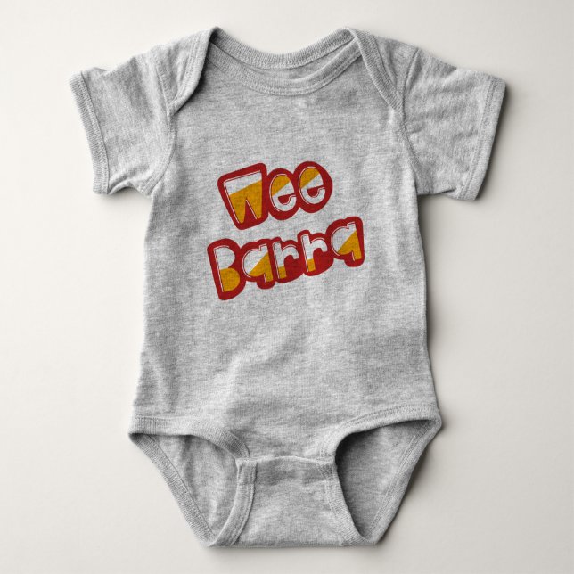 Body Para Bebê Wee Barra, Scottish Dialect Babygrowth Scotland (Frente)