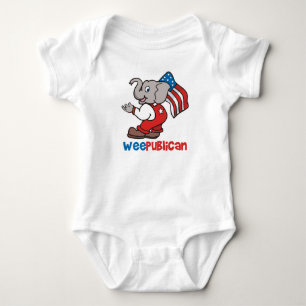 Body Para Bebê WeePublican e bandeira