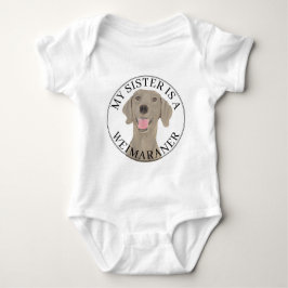 Body Para Bebê Weimaraner Big Sister