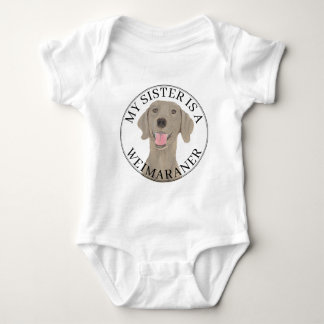Body Para Bebê Weimaraner Big Sister