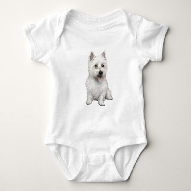 Body Para Bebê West Highland Terrier (P) (Frente)