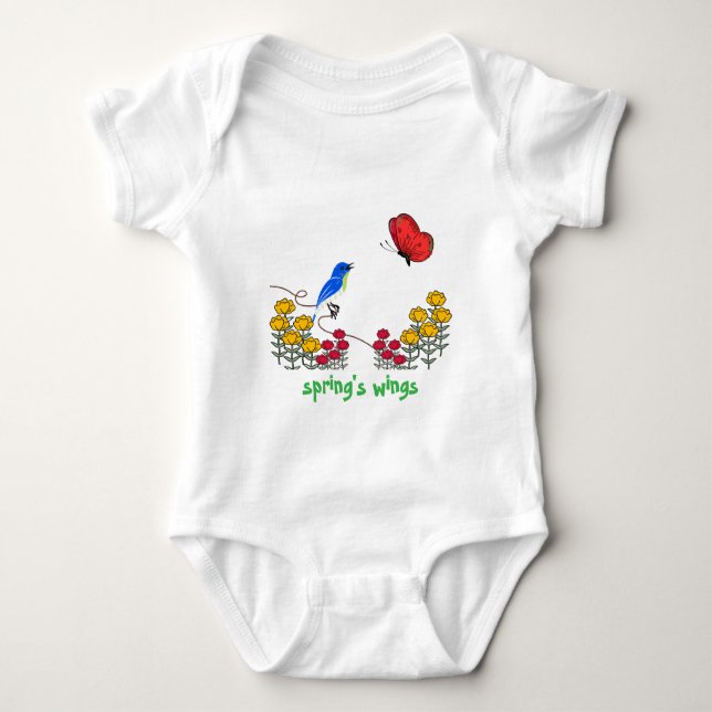 Body Para Bebê Where Spring Meets Me (Frente)
