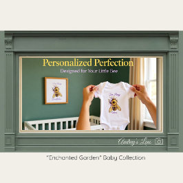 Body Para Bebê Whimsical Bumblebee & Wildflowers "Bee Happy"