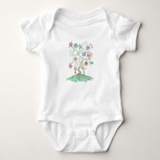 Body Para Bebê Whimsical Floral Tree