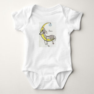Body Para Bebê Whippet sonolento