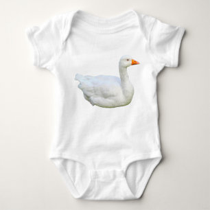 Body Para Bebê White Emden Goose Baby Bodface