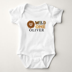 Body Para Bebê Wild One Cute Lion King