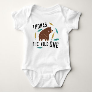 Body Para Bebê Wild One First Birthday Boy