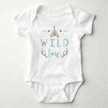 Wild One Tribal Teepee Blue Baby Boy
