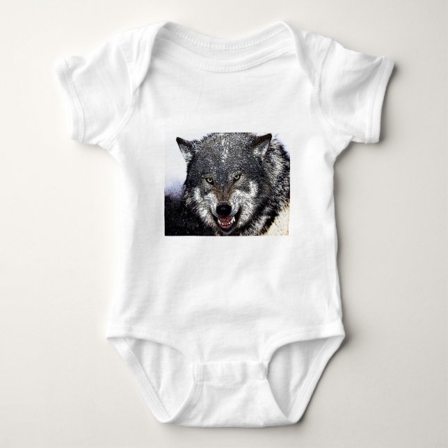 Body Para Bebê Wild Wolf (Frente)