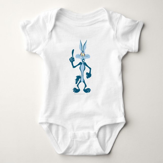 Body Para Bebê WILE E. COYOTE™ Azul Ahã! (Frente)