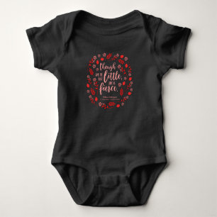 Body Para Bebê William Shakespeare pequeno mas feroz floral