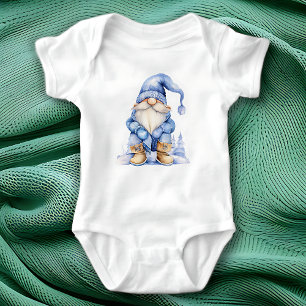 Body Para Bebê Winter Blues Gnomo