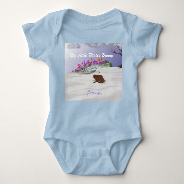 Body Para Bebê Winter Bunny (Frente)