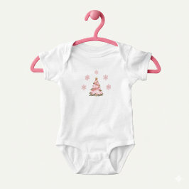 Body Para Bebê Winter Onederland Girl 1st Birthday Pink Snowflake