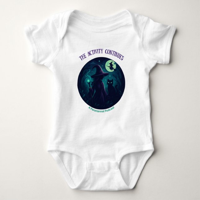 Body Para Bebê Witchy Design for Kids, Light Baby Bodysuit (Frente)