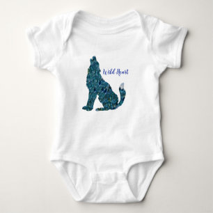 Body Para Bebê Wolf Art Jersey Bodydress