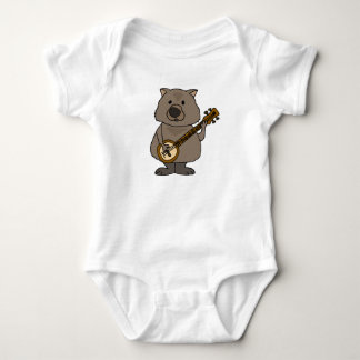 Body Para Bebê Wombat engraçado que joga desenhos animados do