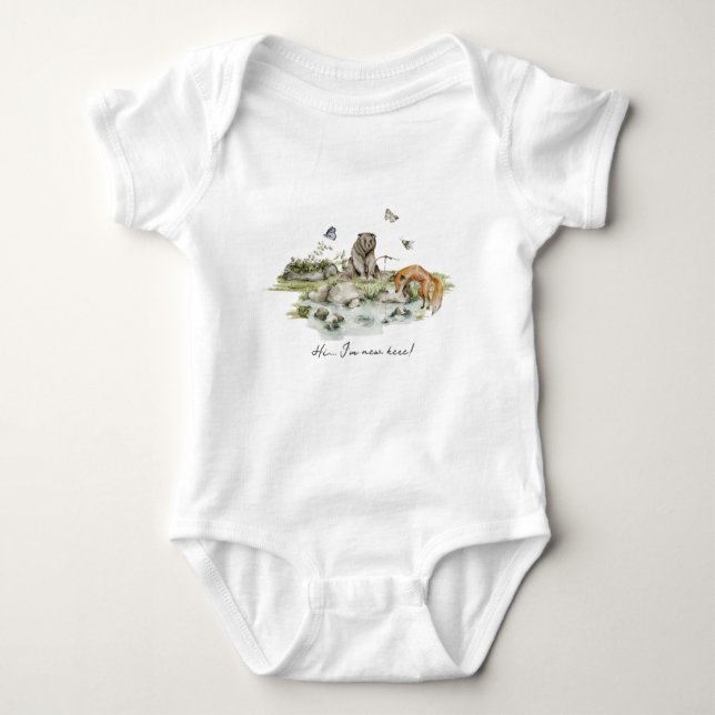 Body Para Bebê Woodland Picnic | Animais florestais (Frente)
