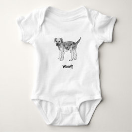 Body Para Bebê Woof! Bodysuit do bebê do Doggy - beira Terrier