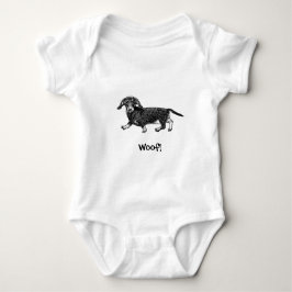 Body Para Bebê Woof! Bodysuit do bebê do Doggy - Dachshund