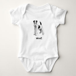 Body Para Bebê Woof! Bodysuit do bebê do Doggy - Fox Terrier