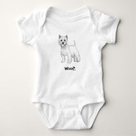 Body Para Bebê Woof! Bodysuit do bebê do Doggy - montanhas