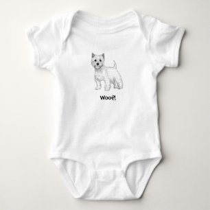 Body Para Bebê Woof! Bodysuit do bebê do Doggy - montanhas