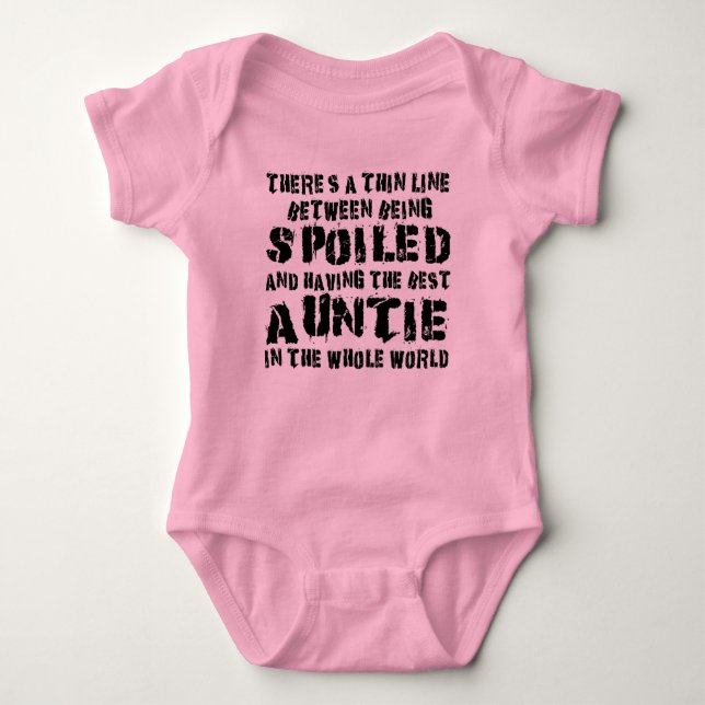 Body Para Bebê world's greatest auntie baby bodysuit (Frente)
