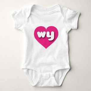 Body Para Bebê Wyoming Hot Pink Heart - Amor