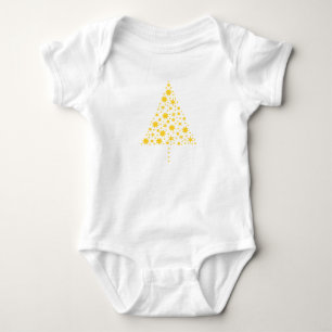 Body Para Bebê X-mas Baby Goldener Weihnachtsbaum