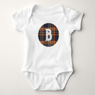 Body Para Bebê Xadrez russa personalizada de Natal/Inverno