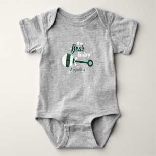 Body Para Bebê Xadrez Verde Escuro Bovinos Bebê Bebê Roupa