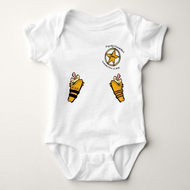 Body Para Bebê Xerife de cowboy macaqueira salta (Frente)