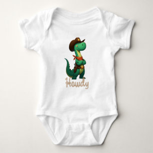 Body Para Bebê Xerife/vaqueiro de dinossauro fofo