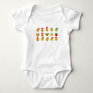 Body Para Bebê xmas emoji faces felizes