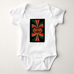 Body Para Bebê XOXO I Love Kenya Black Red Green Flag