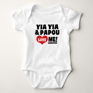 Body Para Bebê Yia Yia e Papou amam-me
